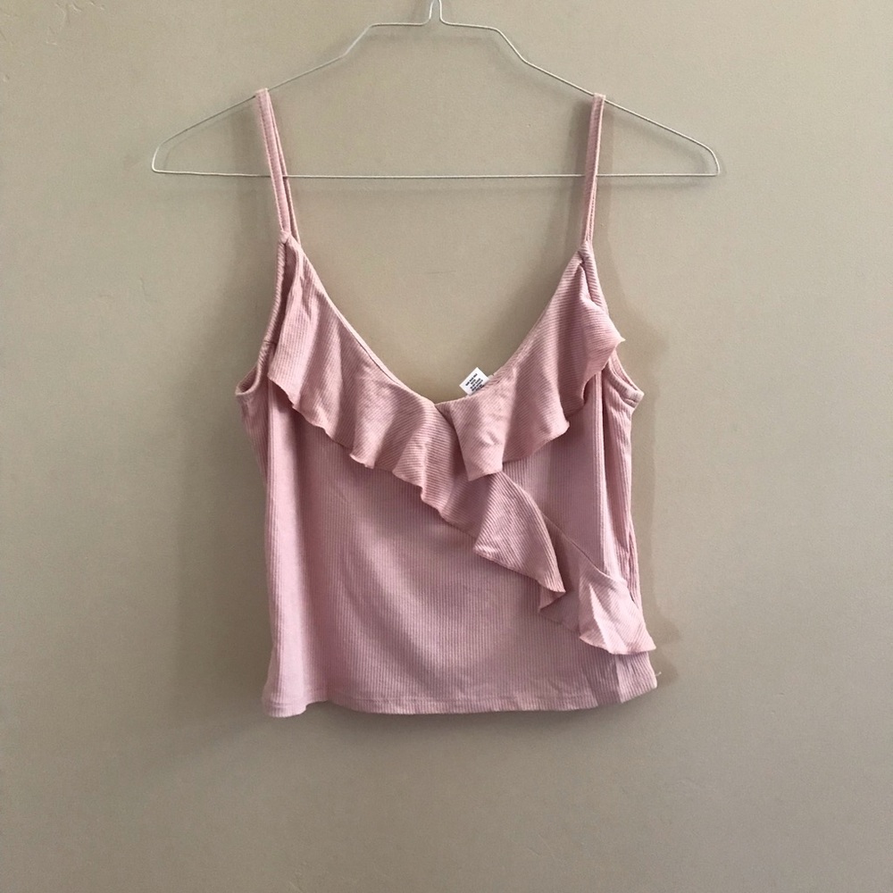 Tillys Pink Ruffle Tank Top